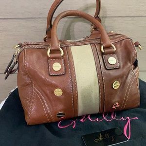 Milly Leather Bowling handbag